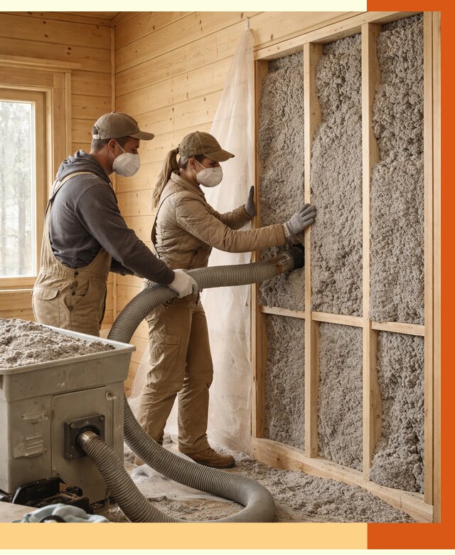 Утепление дачного дома эковатой в Белогорске от 1479 руб./м2 — комплексно, ТепломастерБгк