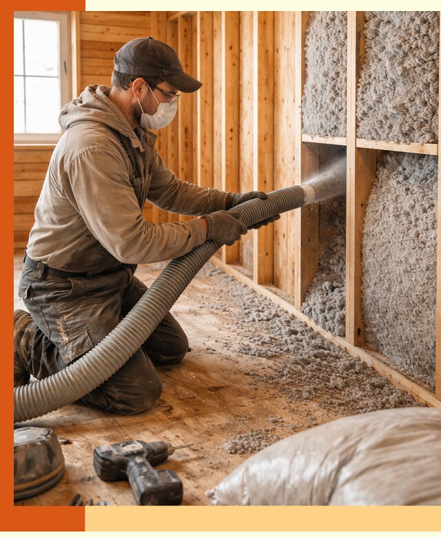 Утепление дачного дома эковатой в Белогорске — быстро и надёжно