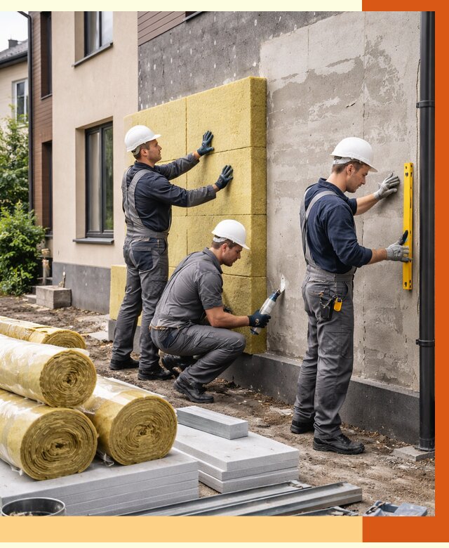 Утепление таунхауса в Белогорске от 7345 руб/м2 — комплекс под ключ | ТепломастерБгк