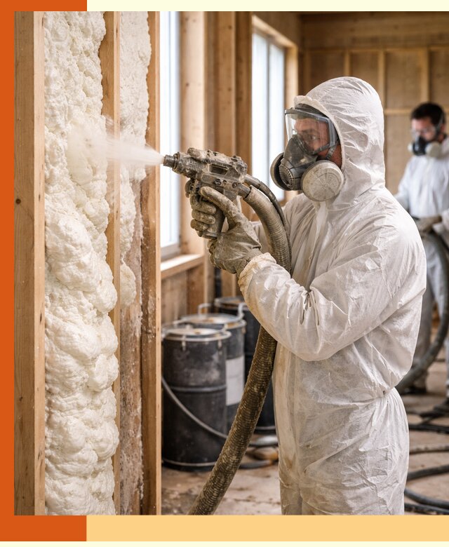 Утепление каркасного дома пенополиуретаном в Белогорске