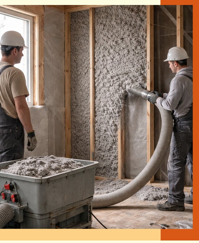 Утепление каркасного дома эковатой в Белогорске от 1836 руб. | ТепломастерБгк