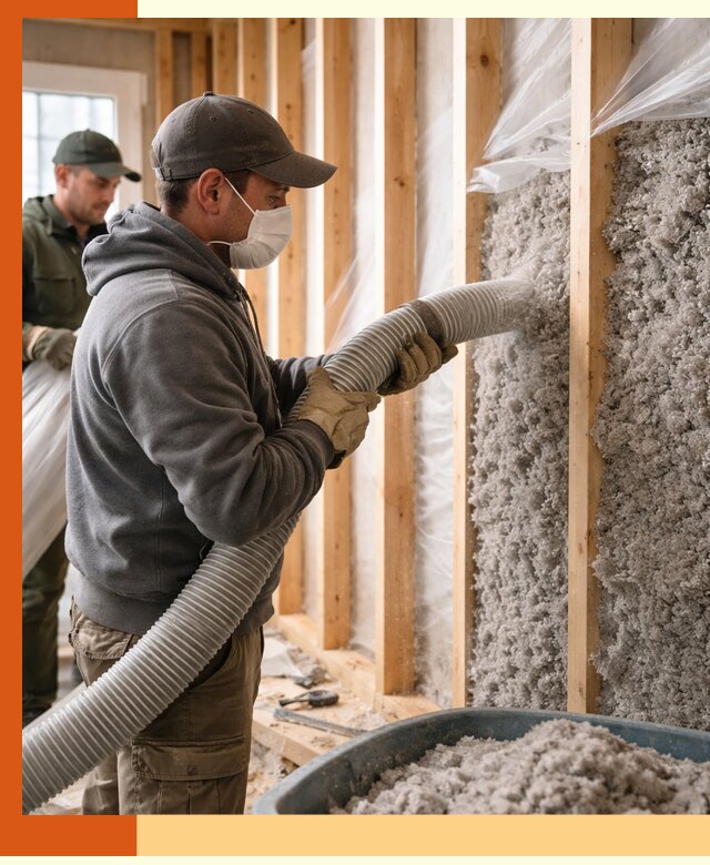 Утепление каркасного дома эковатой в Белогорске — качественно и надолго