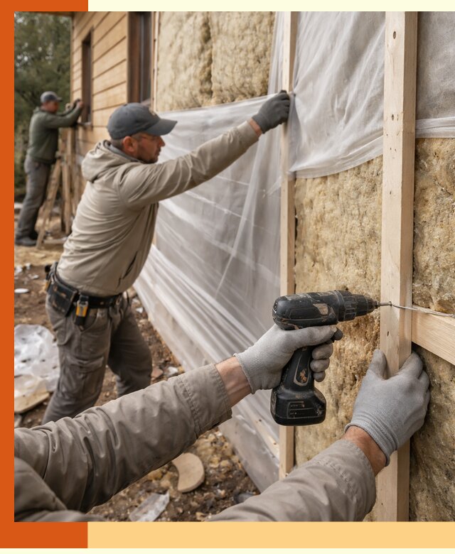 Утепление дома из бруса в Белогорске качественно и долговечно