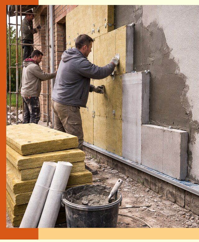 Утепление кирпичного дома под ключ в Белогорске