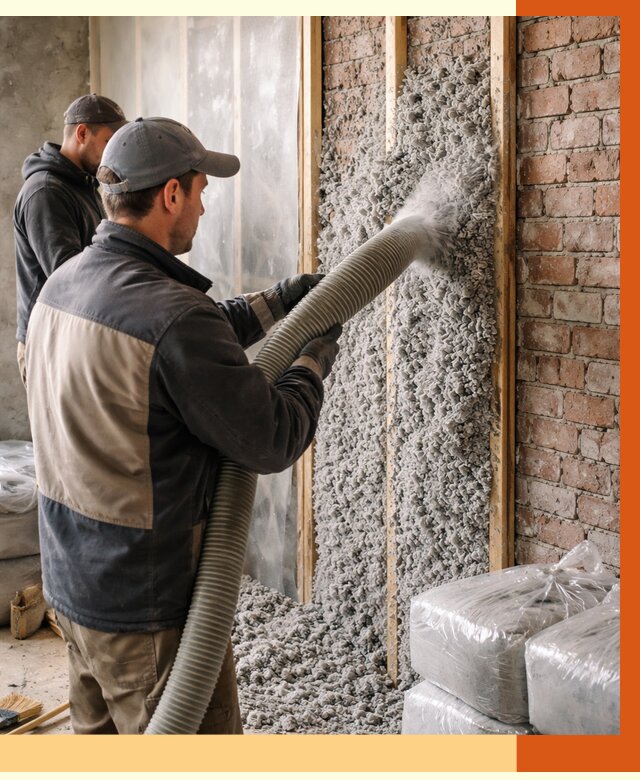 Утепление кирпичного дома эковатой в Белогорске от 2397 руб./м² | ТепломастерБгк