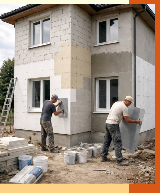 Утепление дома из газобетона в Белогорске от 4285 руб./м² — заказать у ТепломастерБгк