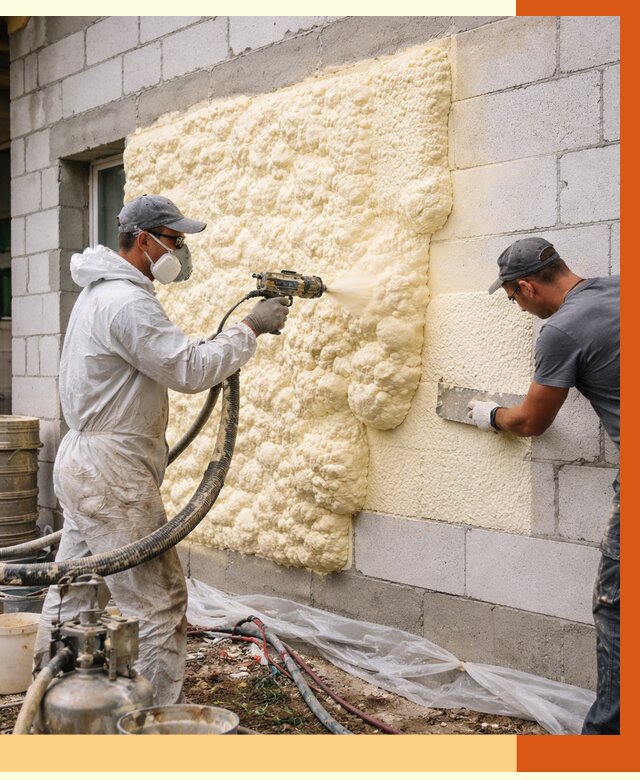 Утепление дома из газобетона ППУ в Белогорске от 4897 руб./м² под ключ | ТепломастерБгк