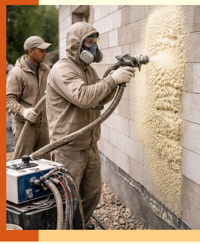 Утепление дома из газобетона ППУ в Белогорске — надежная теплоизоляция