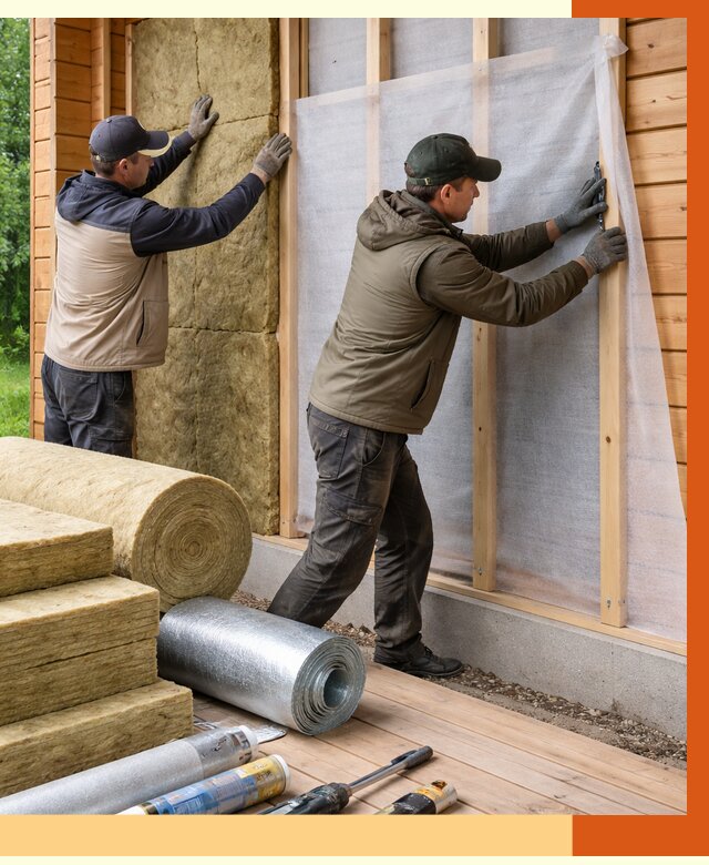 Утепление дома из двойного бруса в Белогорске от 4897 руб./м² — ТепломастерБгк под ключ