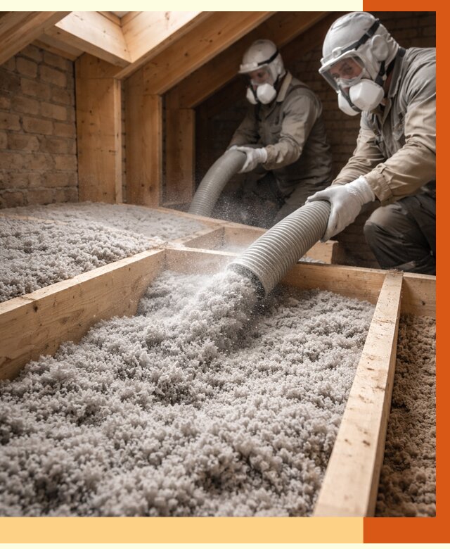 Утепление коттеджа эковатой в Белогорске от 2551 руб./м² — комплексная задувка и монтаж | ТепломастерБгк