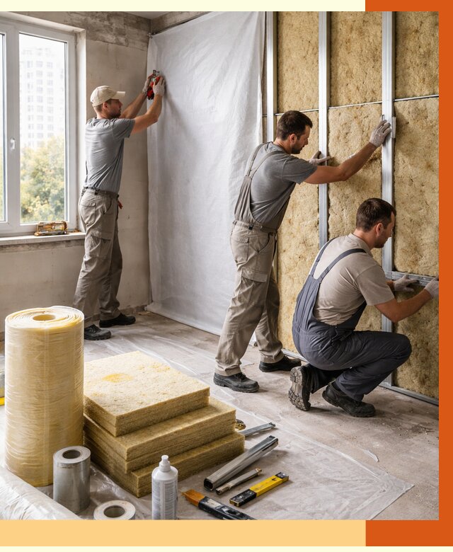 Утепление квартиры в Белогорске от 4591 руб/м2 — утеплить квартиру изнутри и снаружи | ТепломастерБгк