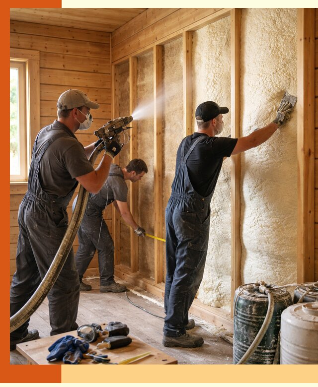 Утепление бани пенополиуретаном (ППУ) в Белогорске