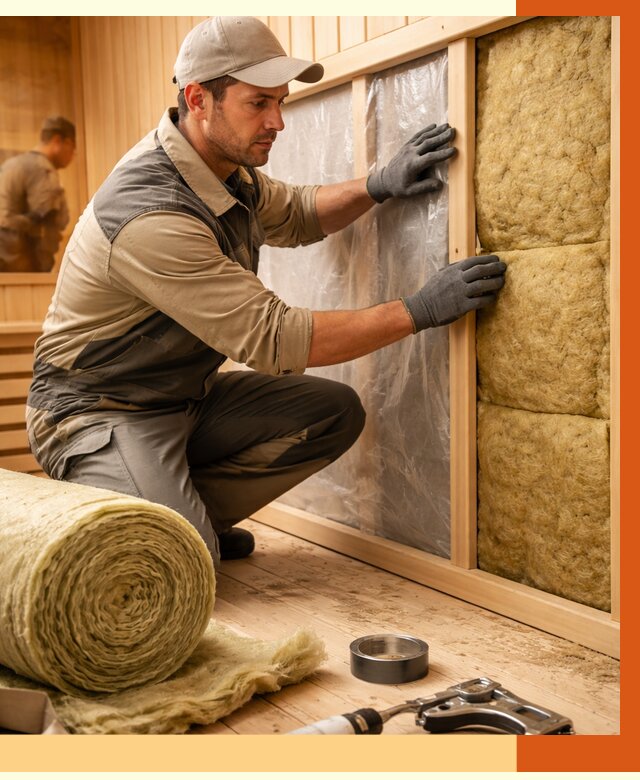 Утепление сауны изнутри в Белогорске от 6631 руб. за м2 | ППУ, под ключ — ТепломастерБгк