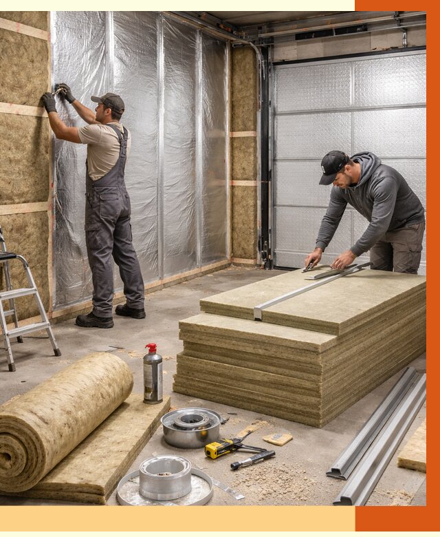 Утепление гаража в Белогорске от 4591 руб/м2 — комплексное утепление ворот и стен | ТепломастерБгк