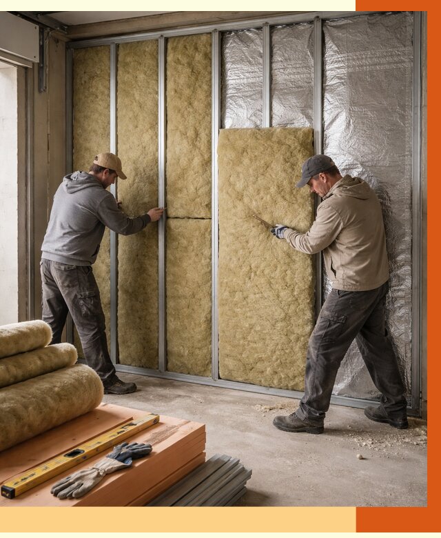 Утепление гаража изнутри в Белогорске от 7652 руб/м2 — работы и цена | ТепломастерБгк