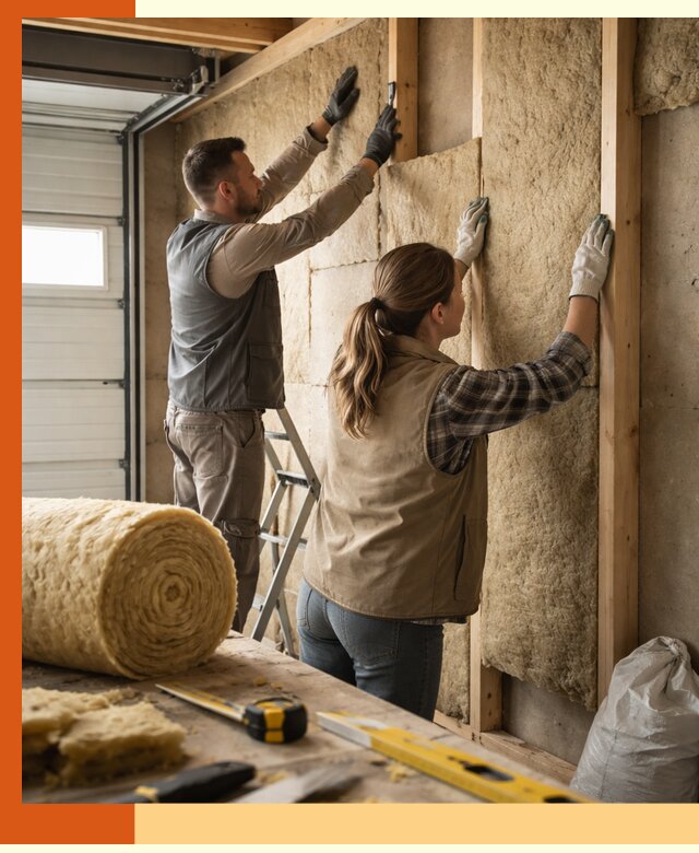 Утепление гаража изнутри в Белогорске: быстро и надежно