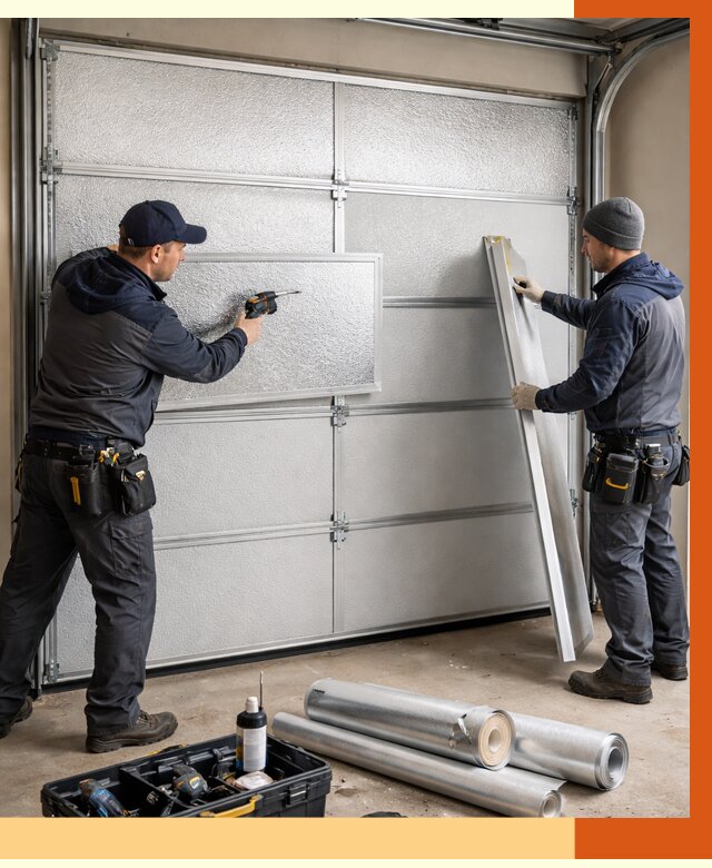 Утепление гаражных ворот в Белогорске от 8009 руб/м2 — надежно и быстро | ТепломастерБгк