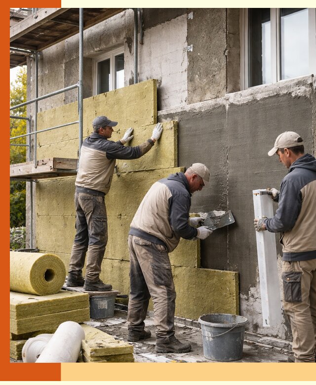 Утепление фасада зданий и домов в Белогорске