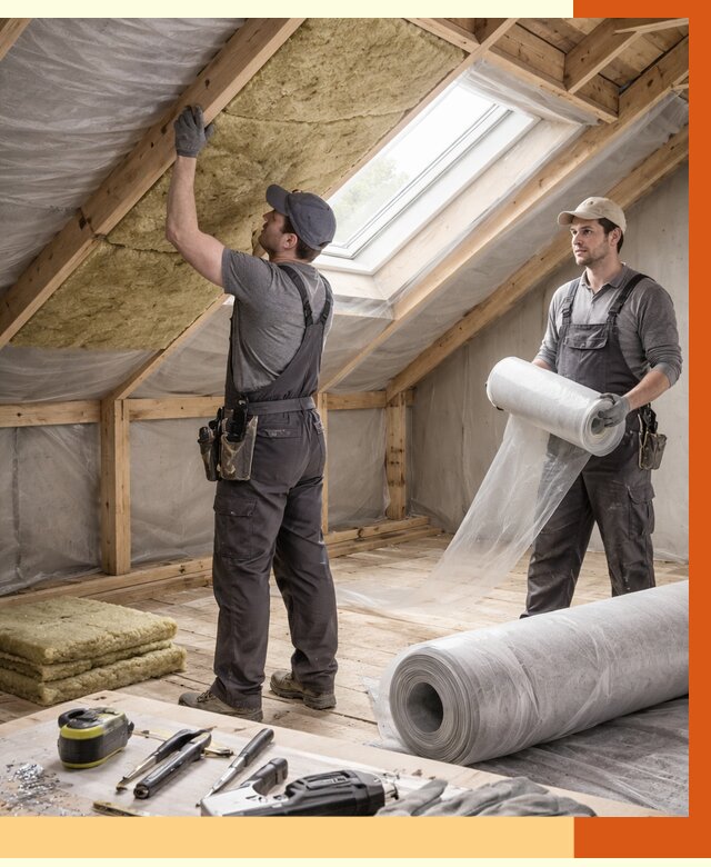 Утепление крыши изнутри мансарды в Белогорске от 4285 руб./м² | ТепломастерБгк