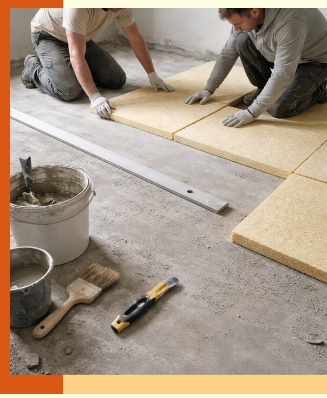 Утепление бетонного пола в Белогорске профессионально и недорого