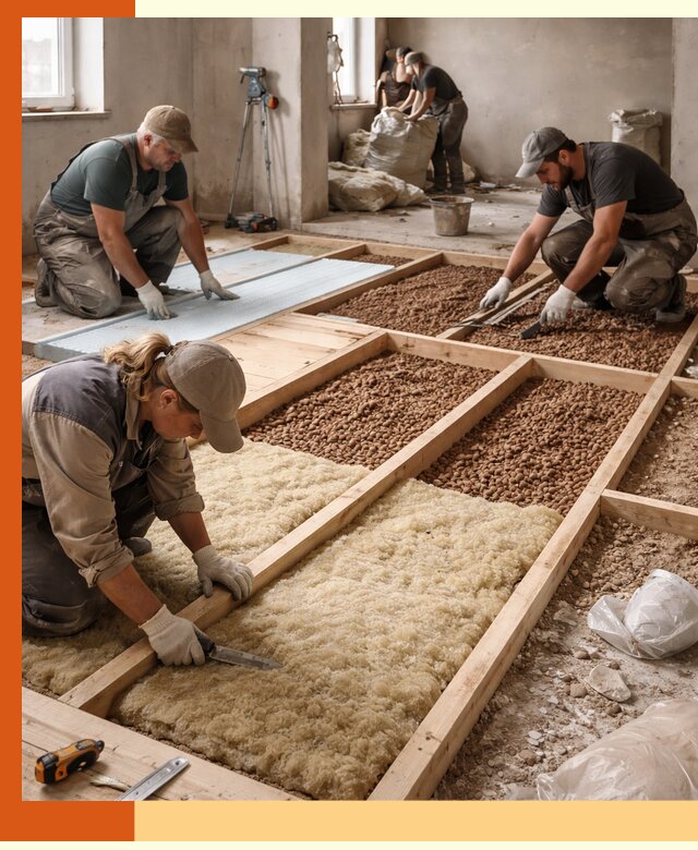 Утепление перекрытий жилых и промышленных зданий в Белогорске