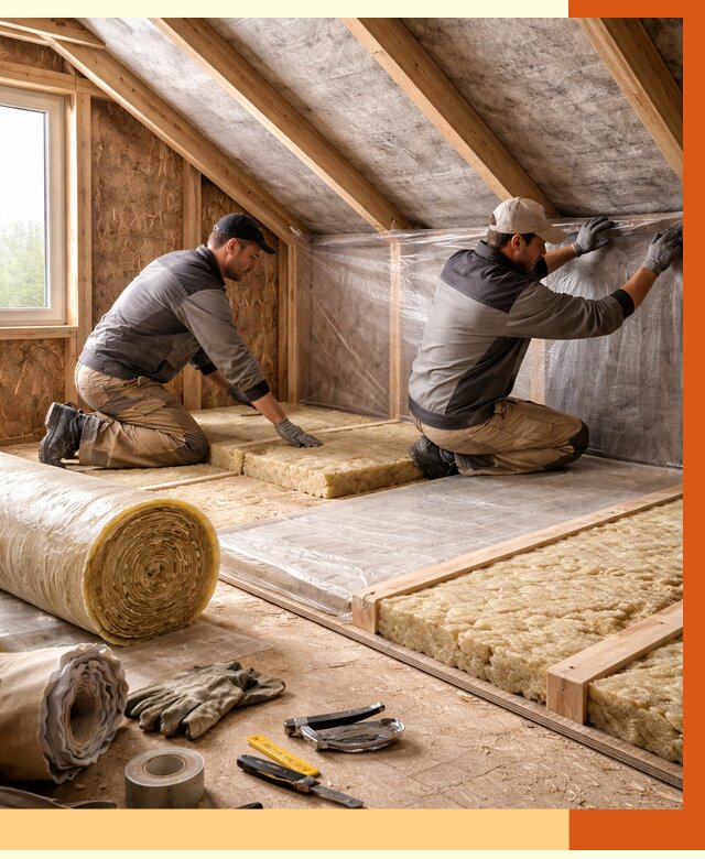 Утепление чердака в Белогорске от 7652 руб/м² — теплоизоляция и комплексное утепление под ключ | ТепломастерБгк