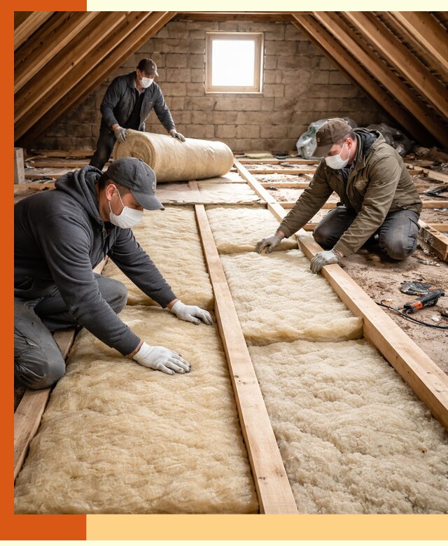 Утепление чердака в Белогорске — профессиональная теплоизоляция кровли