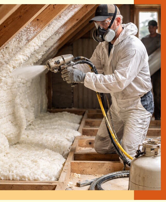 Утепление чердака ППУ в Белогорске от 8794 руб./м2 — услуга под ключ | ТепломастерБгк