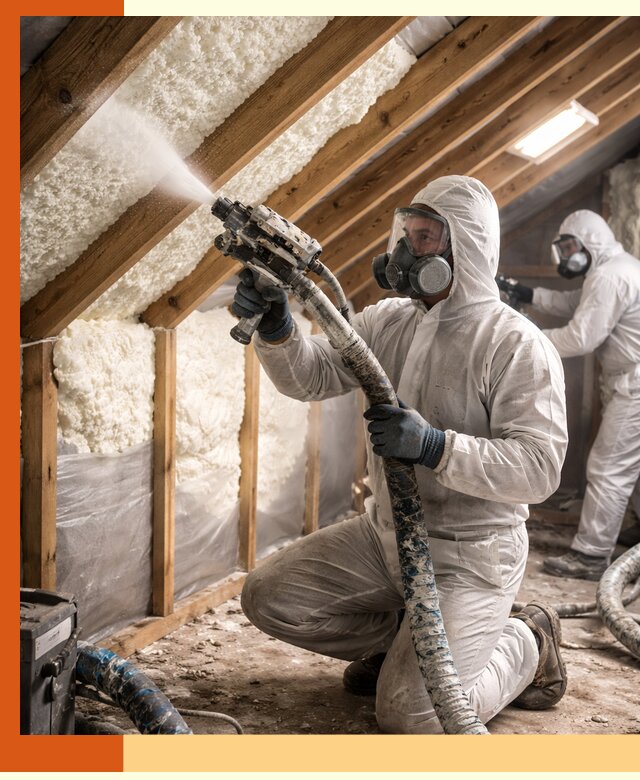 Утепление чердака пенополиуретаном (ППУ) в Белогорске