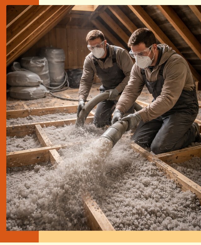 Утепление чердака эковатой в Белогорске — быстро и надёжно