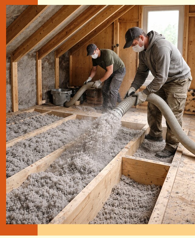 Утепление мансарды эковатой в Белогорске с гарантией качества