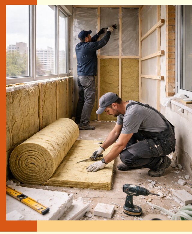 Утепление балкона под ключ в Белогорске качественно и быстро