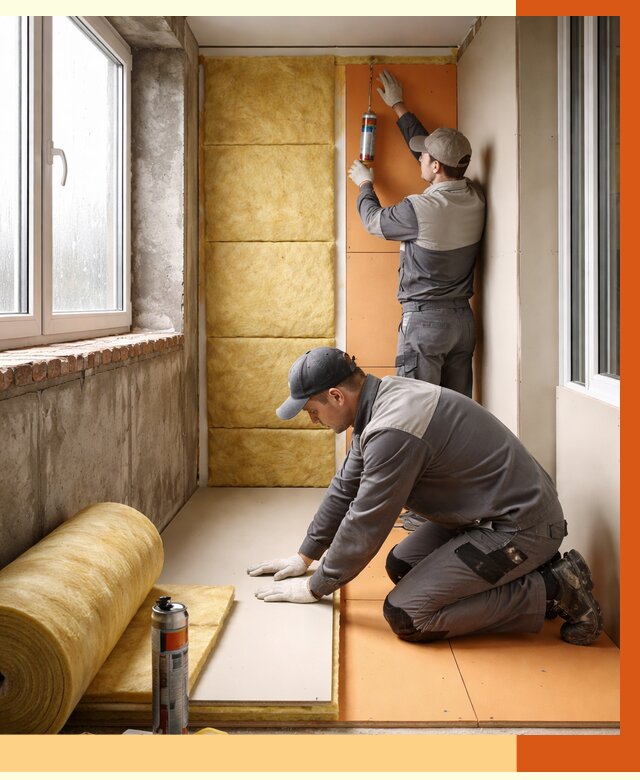 Утепление лоджии под ключ в Белогорске от 6631 руб/м2 — комплексное решение | ТепломастерБгк