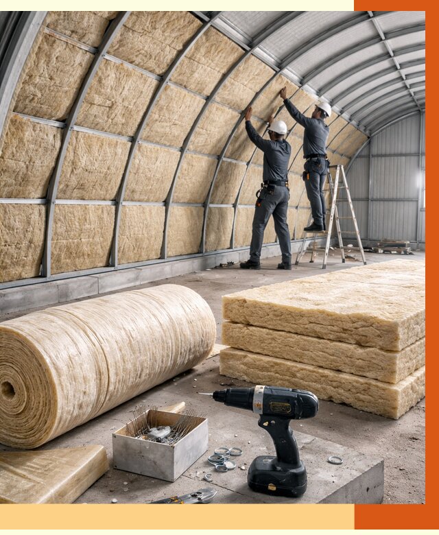 Утепление арочного ангара в Белогорске от 3265 руб./м2 под ключ | ТепломастерБгк