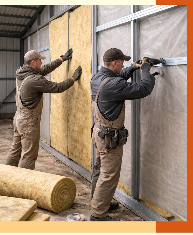 Утепление металлического ангара в Белогорске от 4846 руб/м2 — услуги под ключ | ТепломастерБгк