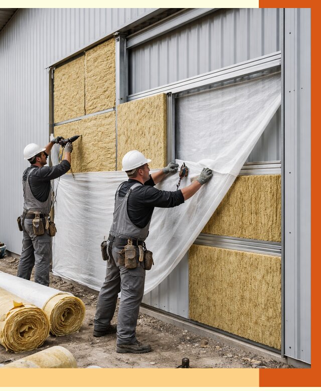 Утепление металлического склада в Белогорске от 4591 руб/м2 — комплексное утепление под ключ | ТепломастерБгк