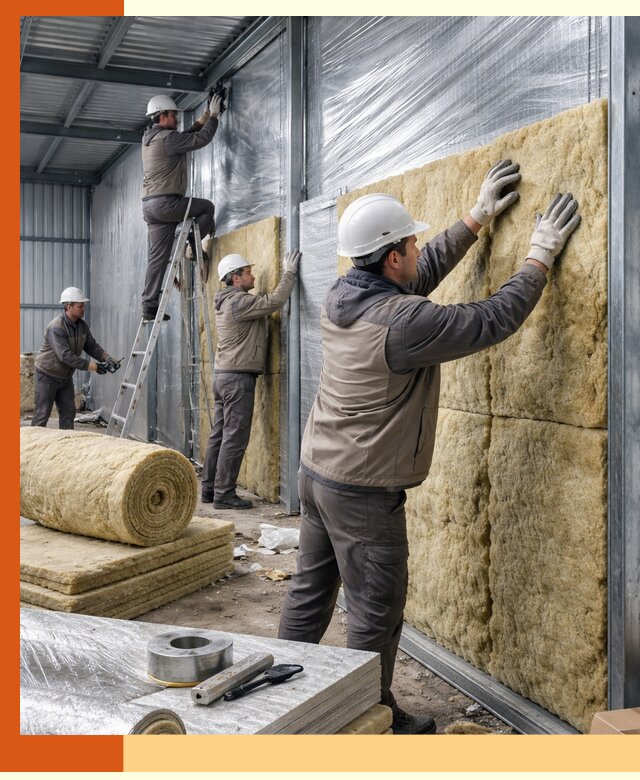 Утепление металлического склада в Белогорске: теплоизоляция и герметизация