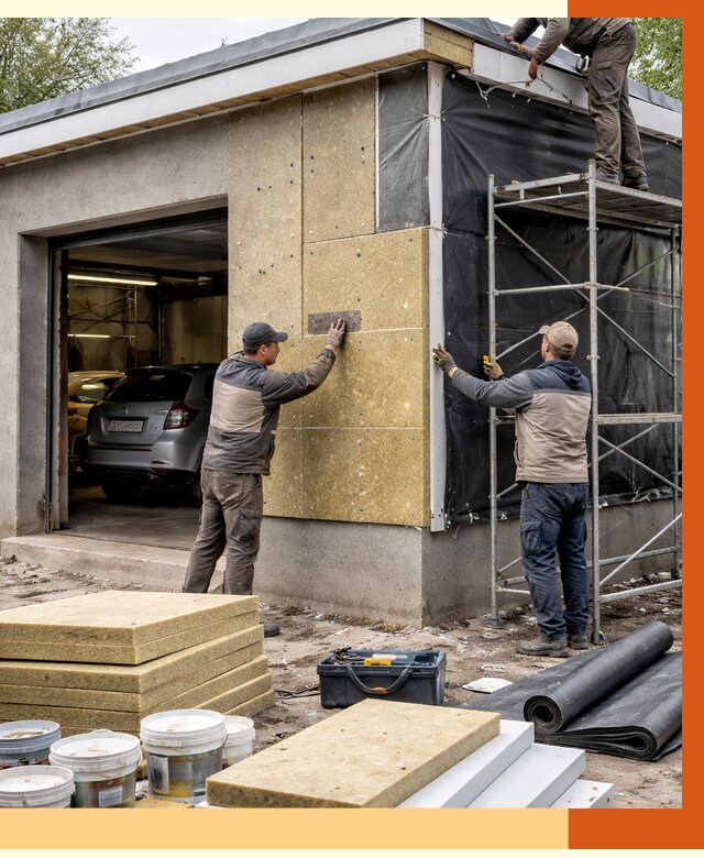 Утепление автосервиса в Белогорске ппу, пеноизоляция, от 14793 руб/м2 — ТепломастерБгк