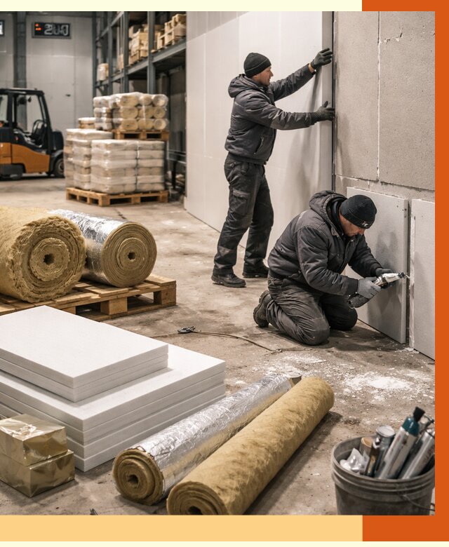 Утепление холодного склада в Белогорске от 8672 руб/м2 — комплексное под ключ | ТепломастерБгк