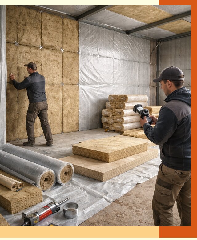 Утепление теплого склада в Белогорске под ключ от 11732 руб/м² | ТепломастерБгк