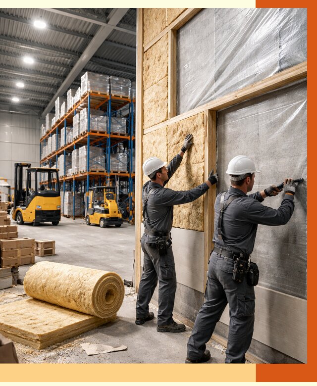 Утепление склада с техникой в Белогорске от 4285 руб./м2 — комплексно под ключ | ТепломастерБгк