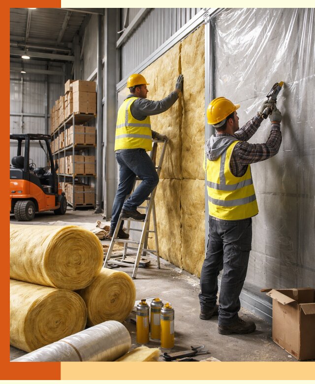 Утепление склада с техникой в Белогорске под ключ