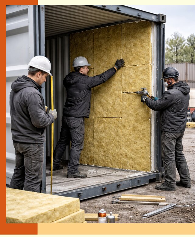 Утепление морского контейнера в Белогорске: надежная теплоизоляция и защита