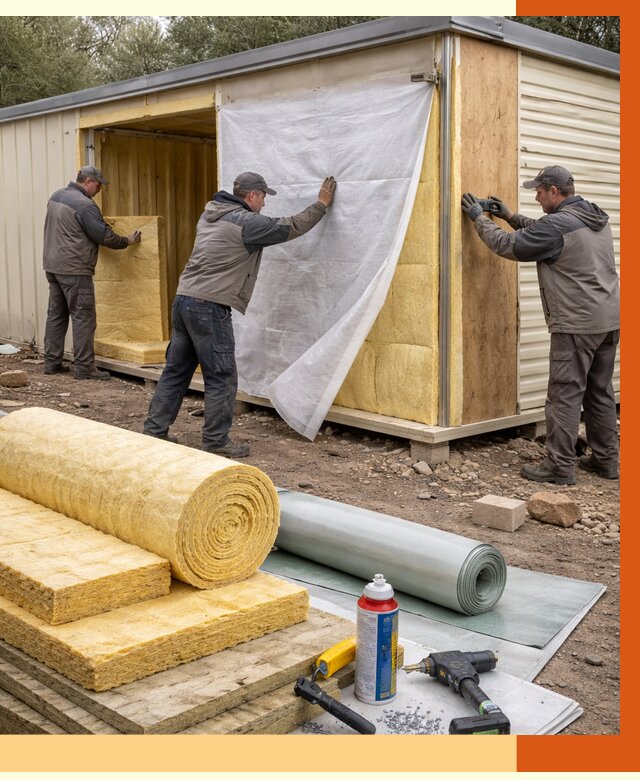 Утепление строительной бытовки в Белогорске от 12753 руб. под ключ | ТепломастерБгк