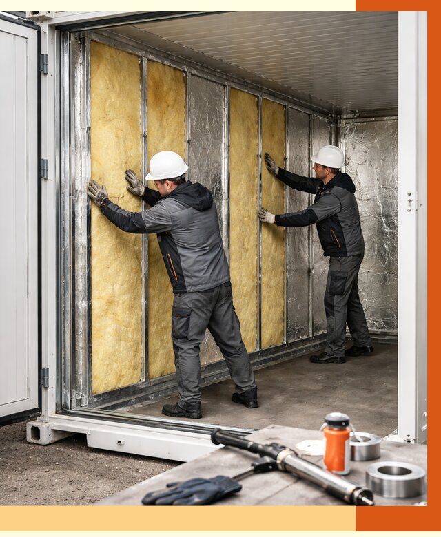 Утепление рефрижераторного контейнера в Белогорске от 45909 руб./м² | ТепломастерБгк