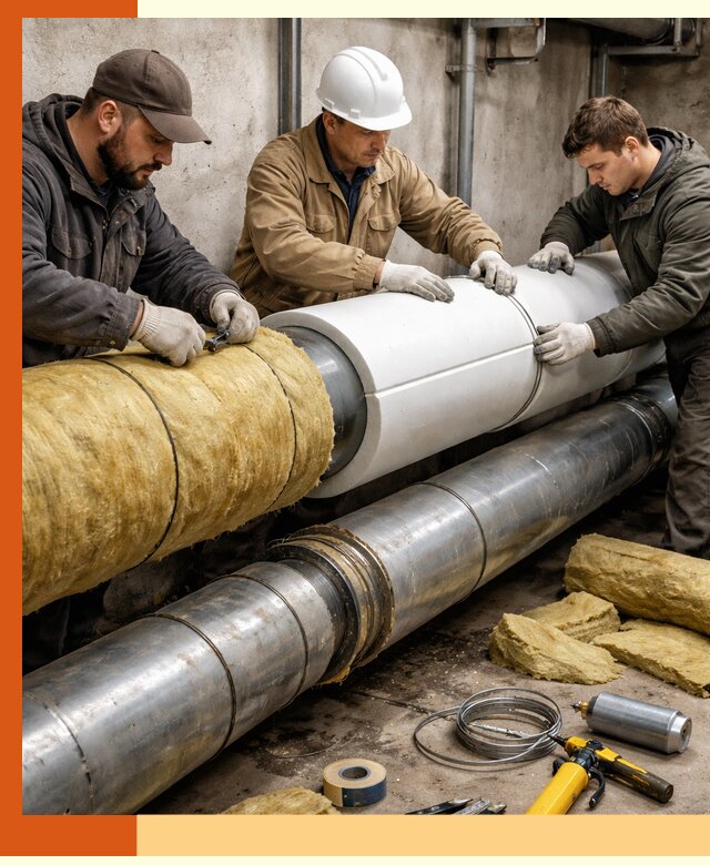 Утепление трубопровода в Белогорске с гарантией энергоэффективности