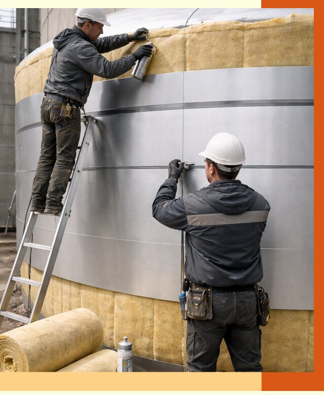 Утепление цистерны в Белогорске пенополиуретаном от 14793 руб. под ключ | ТепломастерБгк