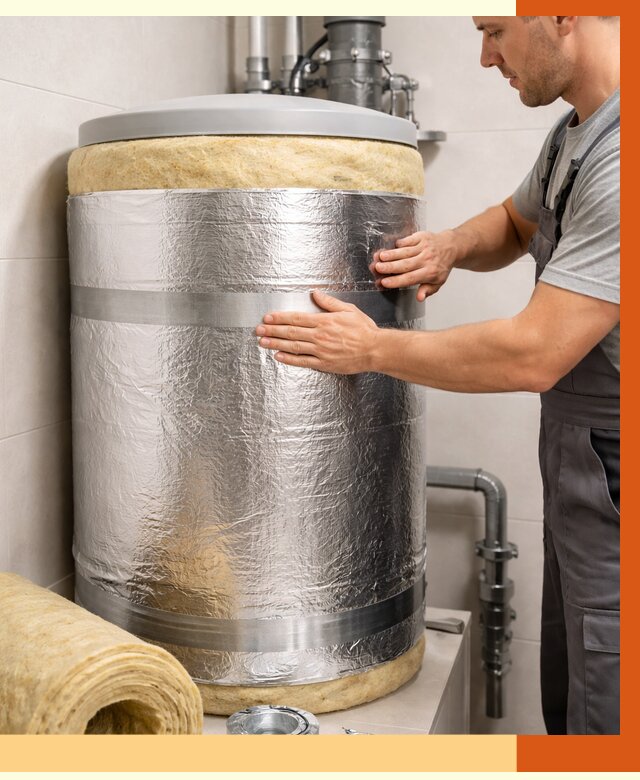 Утепление бойлера в Белогорске от 4591 руб. под ключ | Утепление ППУ | ТепломастерБгк