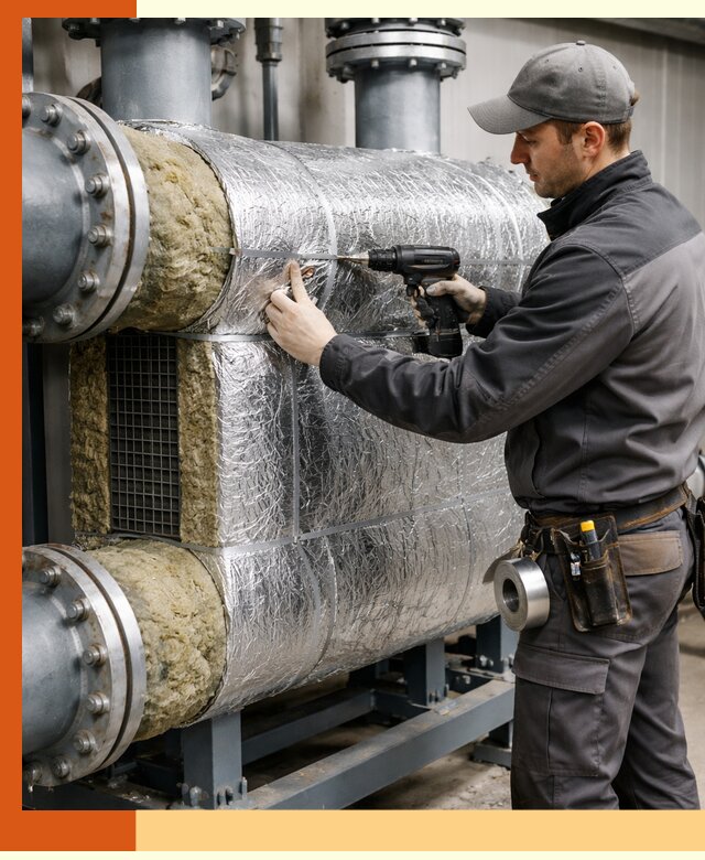 Утепление теплообменника в Белогорске — профессиональная теплоизоляция оборудования