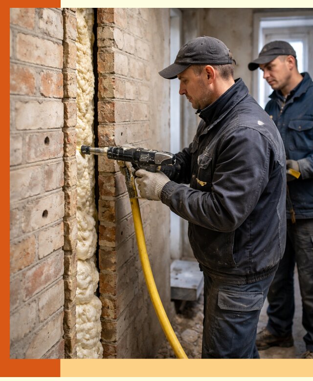 Межстеновое утепление пенополиуретаном в Белогорске